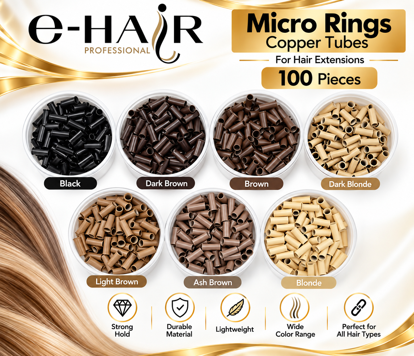 Micro Lock Copper Tubes 100pcs