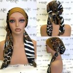 Τουρμπάνι Μαλλιών Γυναικείο Καφέ Με Σχέδιο