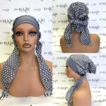 Τουρμπάνι Μαλλιών Γυναικείο Πουά Γκρί