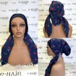 Τουρμπάνι Μαλλιών Γυναικείο Μπλέ Με Σχέδια