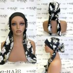 Τουρμπάνι Μαλλιών Γυναικείο Μαύρο Με Λουλούδια