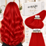 Tape Extensions Gold Line 10 Pcs Red# 60-65cm