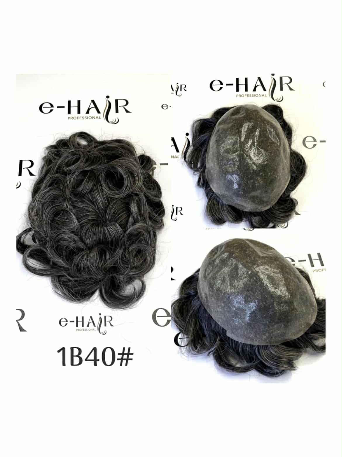 ΤΟΥΠΕ ΑΝΔΡΙΚΟ 100% Remy Human Hair 1b40# 0.6 base