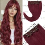 Τρέσα Φυσική Silver Line Με Clips 55cm 530# Deep Red
