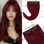 Τρέσα Φυσική Silver Line Με Clips 50-55cm 99# Wine Red