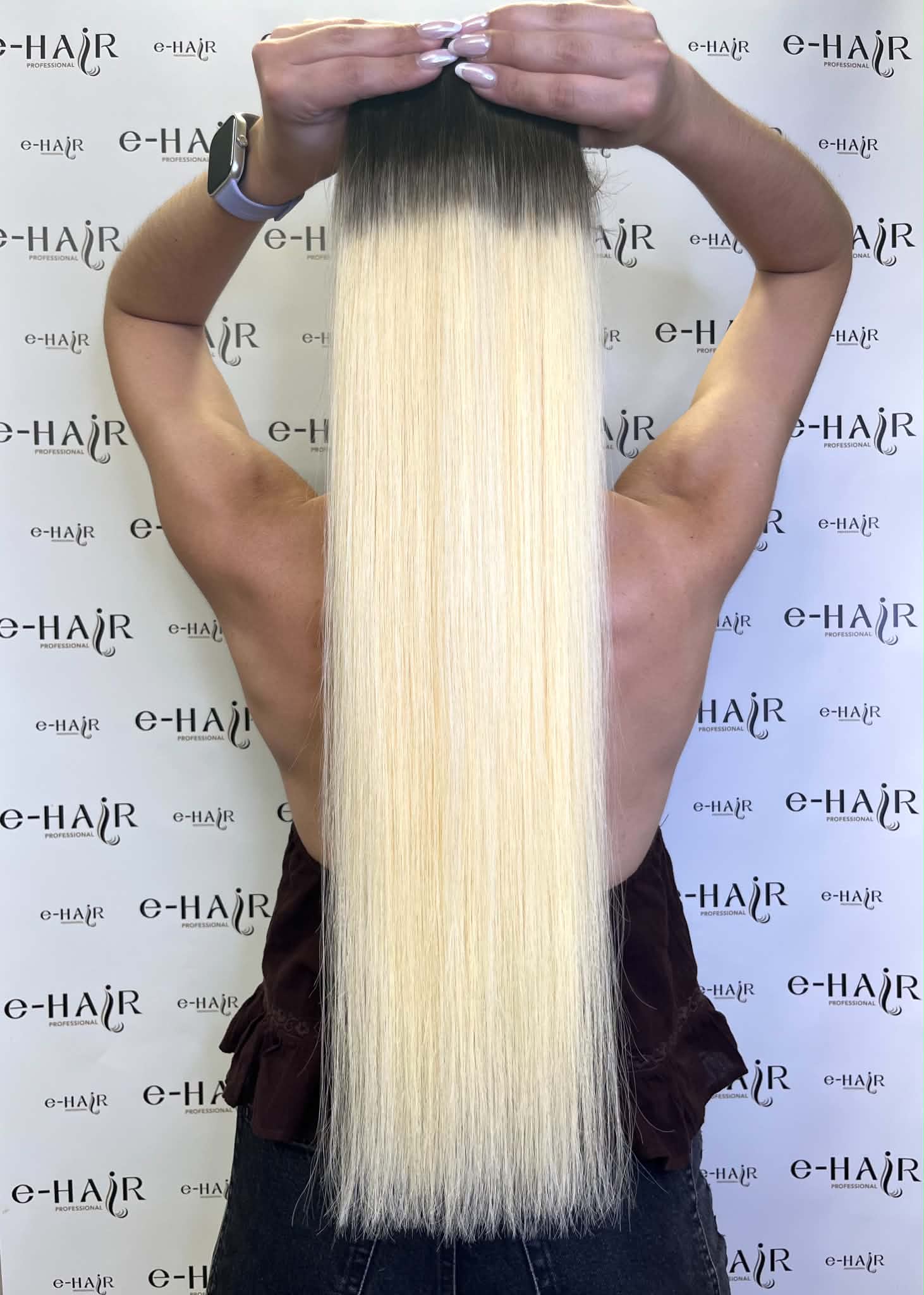 Τρέσα Φυσική Bronze Line Hair Με Clips 65cm 200 GRAM Ombre - Image 3