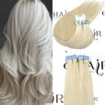 Tape Extensions Silver Line 50-55cm (10)Pcs 1001# Light Blonde