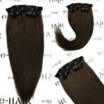 Τρέσα Φυσική Bronze line Hair Με Clips 60-65cm 100gram 2# Dark Brown