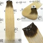 Τρέσα Φυσική Bronze line Hair Με Clips 55cm 100gram Ombre 5T-613