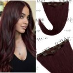 Τρέσα Φυσική Silver Line Με Clips 45cm 99j# Wine Red