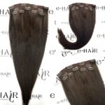 Τρέσα Φυσική Bronze line Hair Με Clips 55cm 100gram 2# Dark Brown