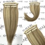 Τρέσα Φυσική Bronze line Hair Με Clips 55cm 100gram Mix3# Ανταύγειες