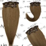 Τρέσα Φυσική Bronze line Hair Με Clips 55cm 100gram 5# Light Brown
