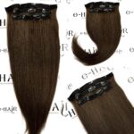 Τρέσα Φυσική Bronze line Hair Με Clips 60-65cm 100gram 4# Brown