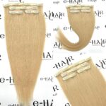 Τρέσα Φυσική Bronze line Hair Με Clips 55cm 100gram Silver