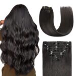 Τρέσα Φυσική Silver Line Με Clips 200 Gram Full Head 1b# Natural Black
