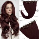 Τρέσα Φυσική Με Clips Silver Line 55cm 99j# Wine Red