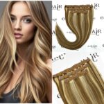 Τρέσα Φυσική Με Clips Silver Line 55-60cm P8/613# Με Ανταύγειες