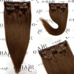Τρέσα Φυσική Bronze line Hair Με Clips 55cm 100gram 4# Brown
