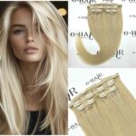 Τρέσα Φυσική Silver Line Με Clips 50-55cm 1001# Light Blonde