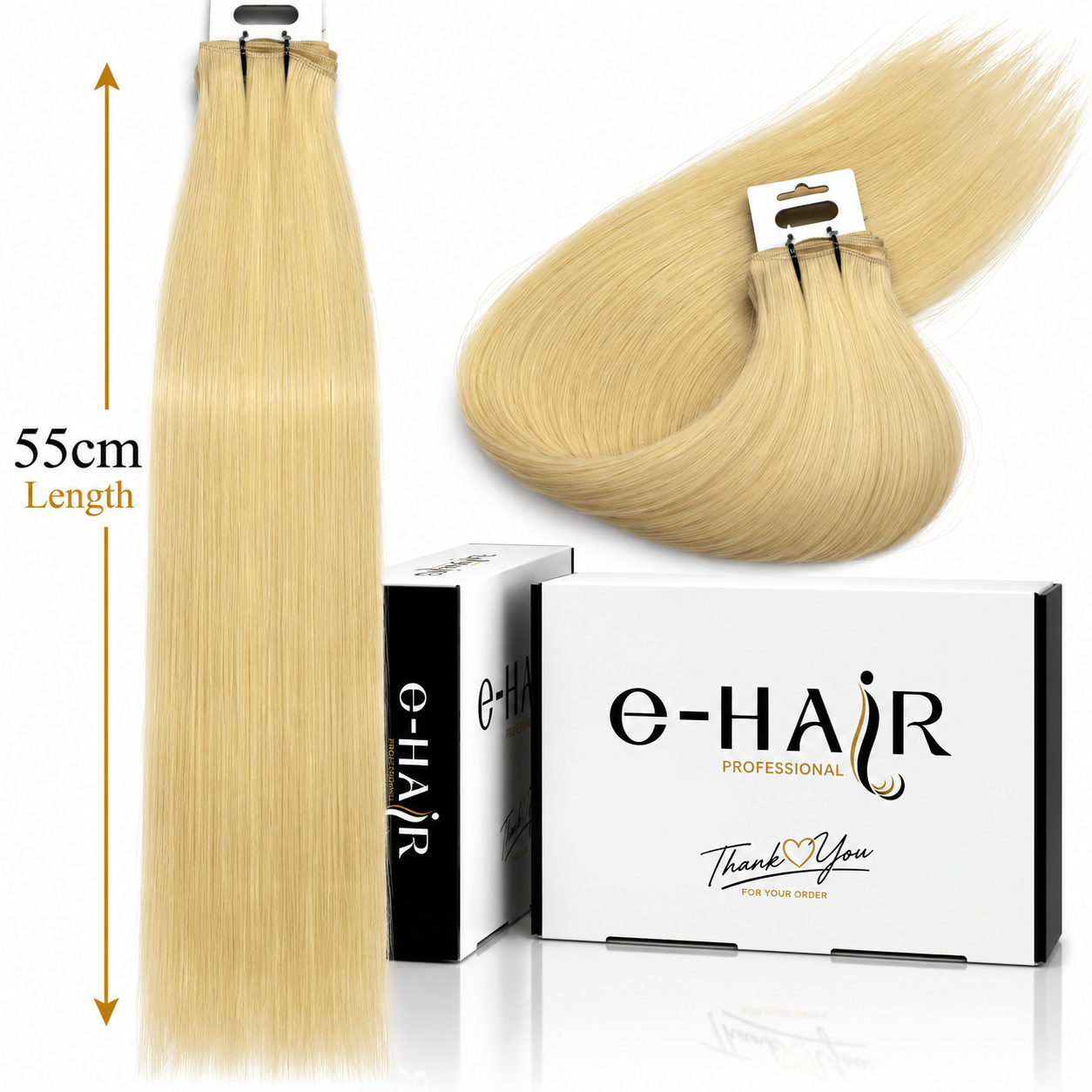 Τρέσα Φυσική Bronze Line Hair 55cm 60# Light Blonde