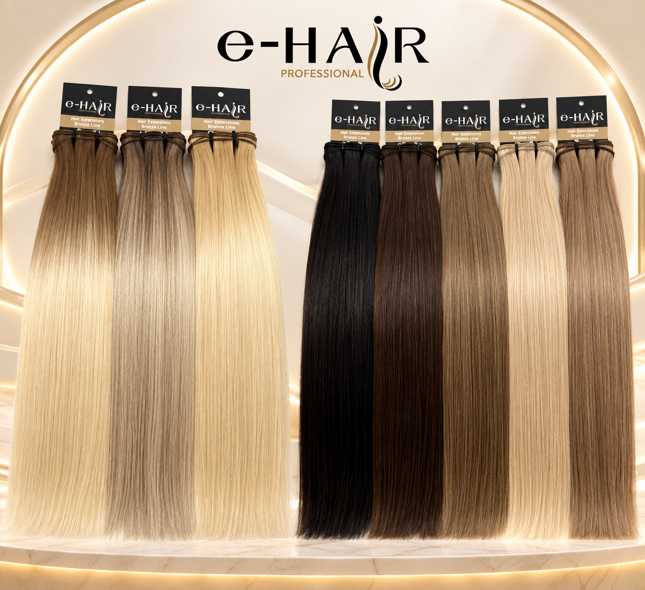 Τρέσα Φυσική Bronze Line Hair 55cm 60# Light Blonde - Image 8