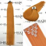 Τρέσα Φυσική Bronze line Hair Με Clips 60-65cm 100gram Orange#