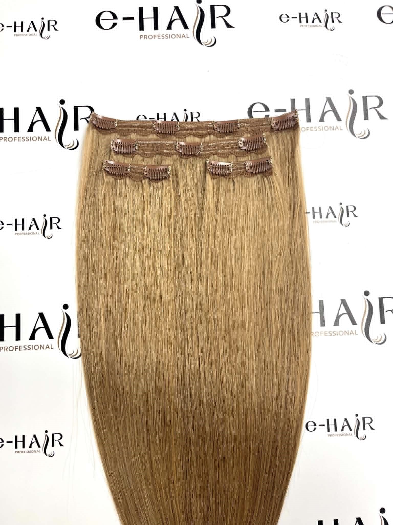 Τρέσα Με Clips Gold Line Russian Hair 55cm 27# Caramel Blonde - Image 3