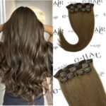 Τρέσα Φυσική Russian Hair Gold line Με Clips 60cm 100gram 6# Ash Brown