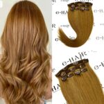 Τρέσα Με Clips Gold Line Russian Hair 55cm 8# Caramel Brown