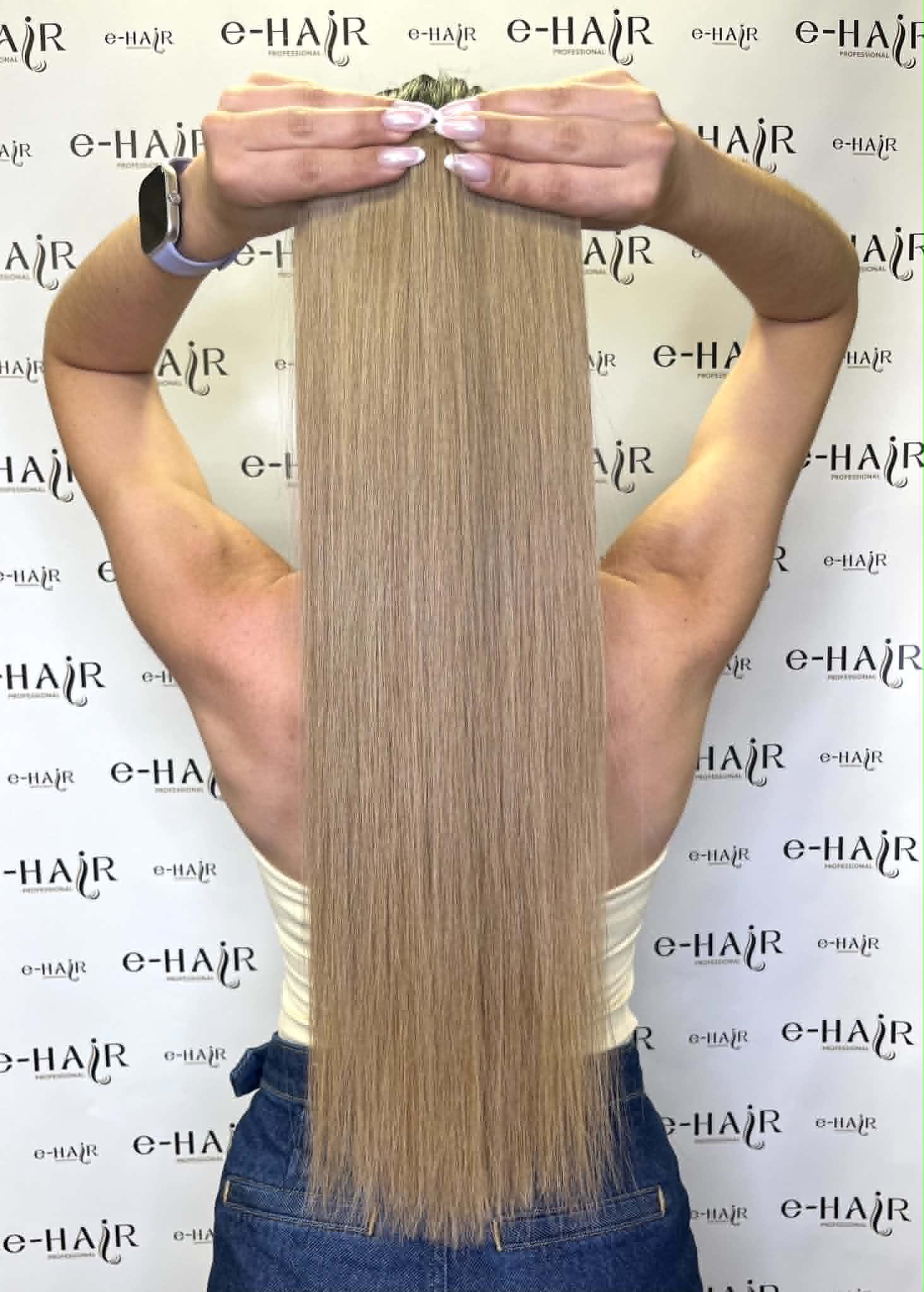 Τρέσα Με Clips Gold Line Russian Hair 55cm 27# Caramel Blonde - Image 2