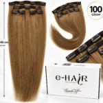 Τρέσα Φυσική Bronze line Hair Με Clips 60-65cm 100gram 8 B#
