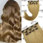 Τρέσα Φυσική Russian Hair Gold line Με Clips 60cm 100gram 27# Caramel Blonde