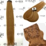 Τρέσα Φυσική Bronze line Hair Με Clips 60-65cm 100gram 16# Strawberry Blonde