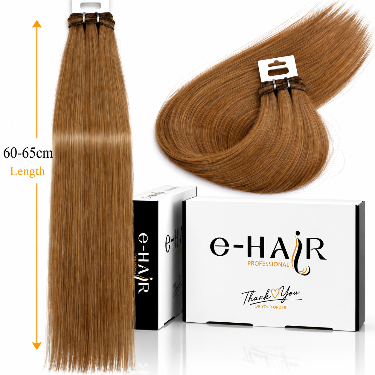 Τρέσα Φυσική Bronze Line Hair 60-65cm 16# Strawberry Blonde