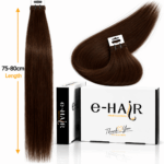 Τρέσα Φυσική Bronze Line Hair 75-80cm 2# Dark Brown