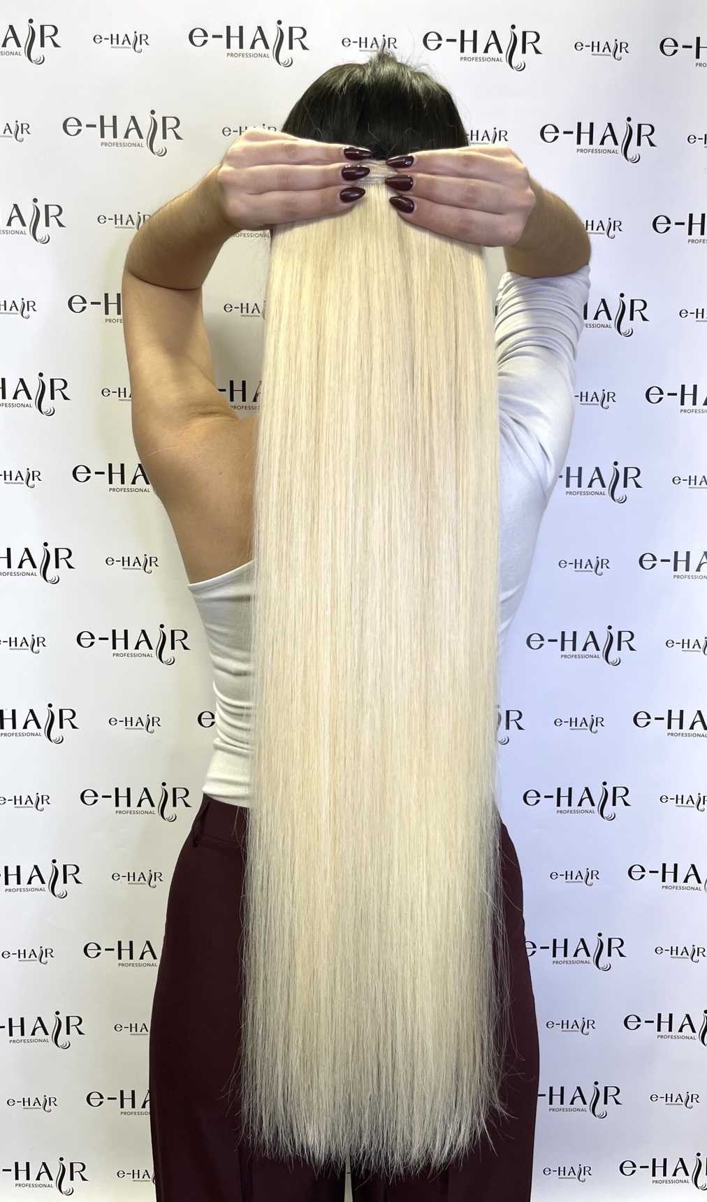 Τρέσα Φυσική Bronze Line Hair 75-80cm 1b# Natural Black - Image 10