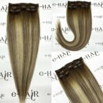 Τρέσα Φυσική Bronze line Hair Με Clips 60-65cm 100gram Ombre P4-4T/60#