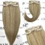 Τρέσα Φυσική Bronze line Hair Με Clips 60-65cm 100gram Με Ανταύγειες MIX 3#