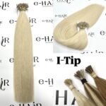 Extensions Microrings Gold Line Russian Hair Pearl White# 55cm