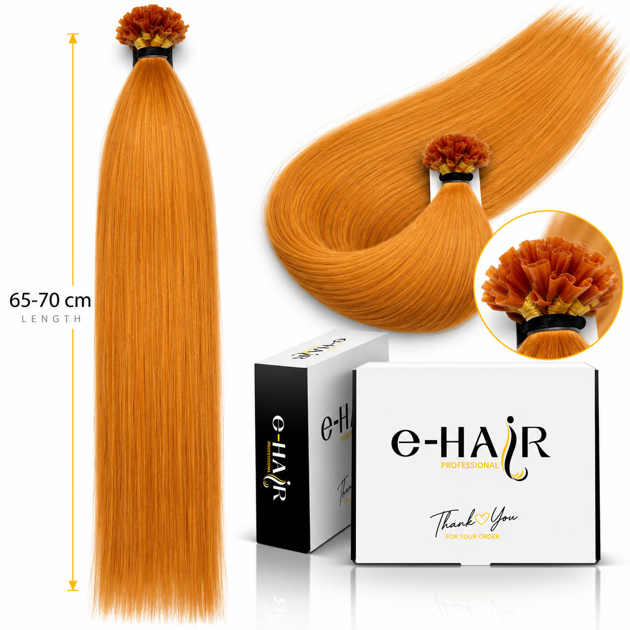 Extensions Bronze line 65-70CM Orange#