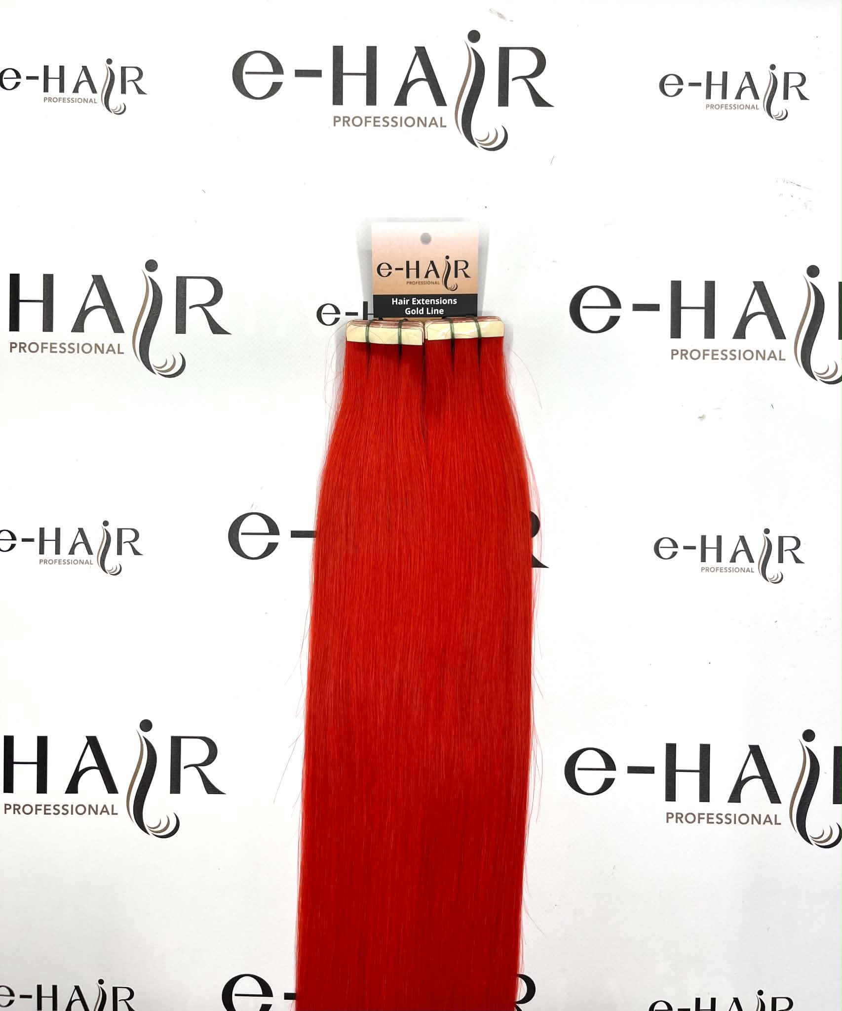 Tape Extensions Gold Line 10 Pcs Red# 60-65cm - Image 4