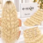 Τρέσα Φυσική με Clips Russian Hair Gold line Wave 60cm 613#