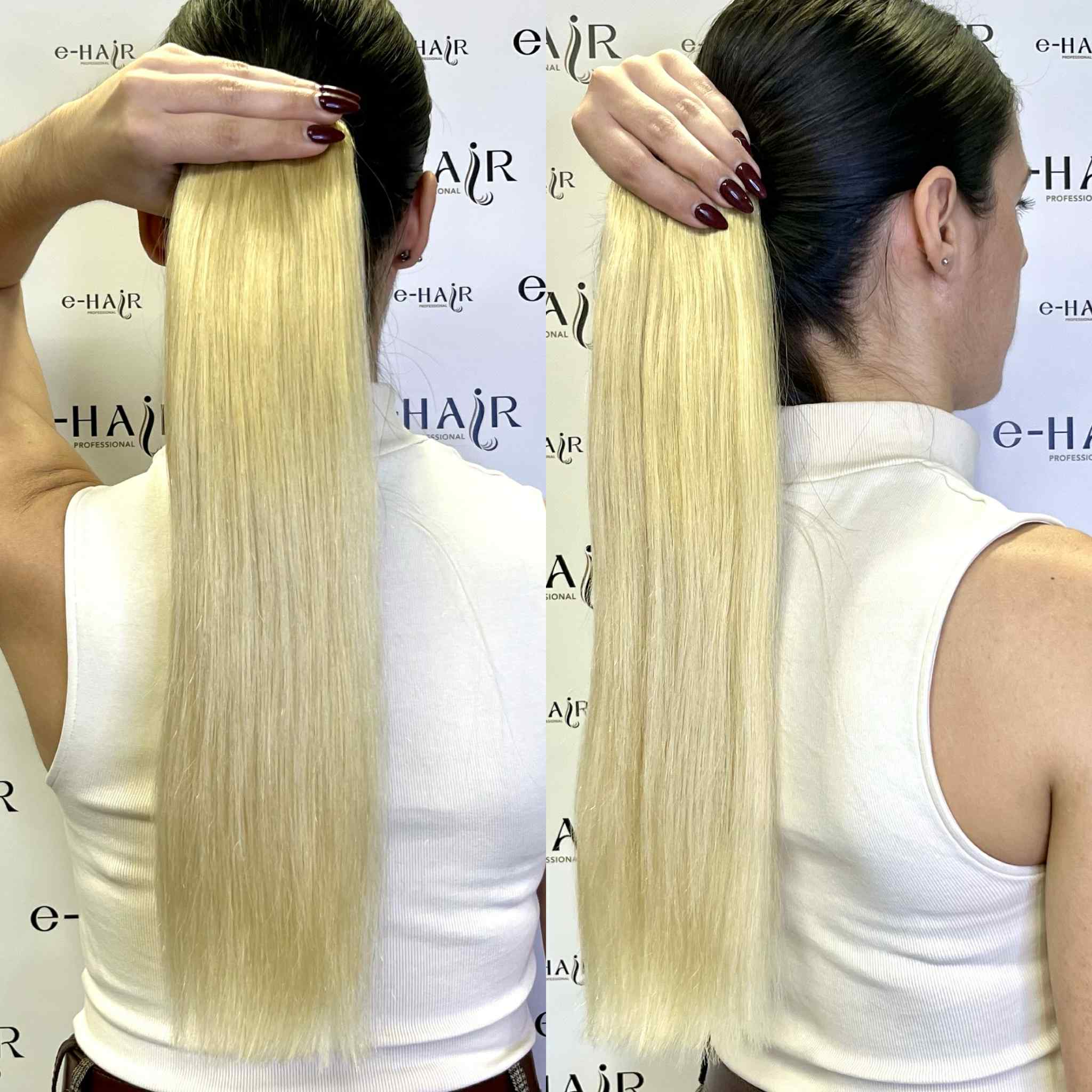Αλογοουρά Ponytail Φυσικά Μαλλιά Silver Line Με Χτενάκι 45-50cm 22# Blonde