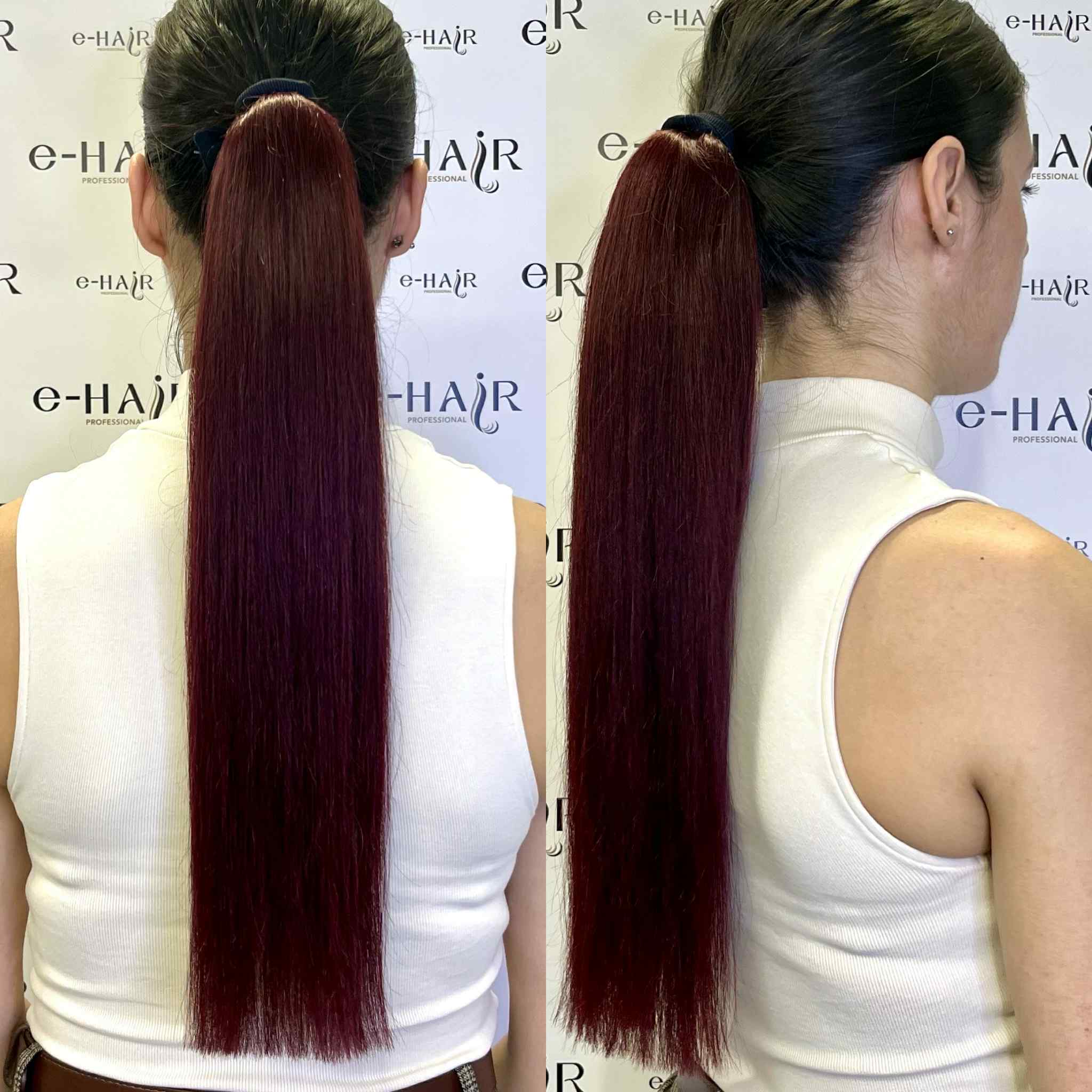 Αλογοουρά Ponytail Φυσικά Μαλλιά Silver Line Με Χτενάκι 45-50cm 99j# Deep Red