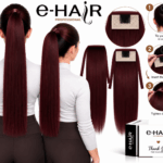 Αλογοουρά Ponytail Φυσικά Μαλλιά Silver Line Με Χτενάκι 55cm 99J# Deep Red