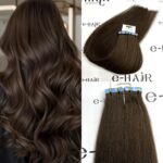 Tape Extensions Silver Line 55-60 CM (10)Pcs 4 B# Brown