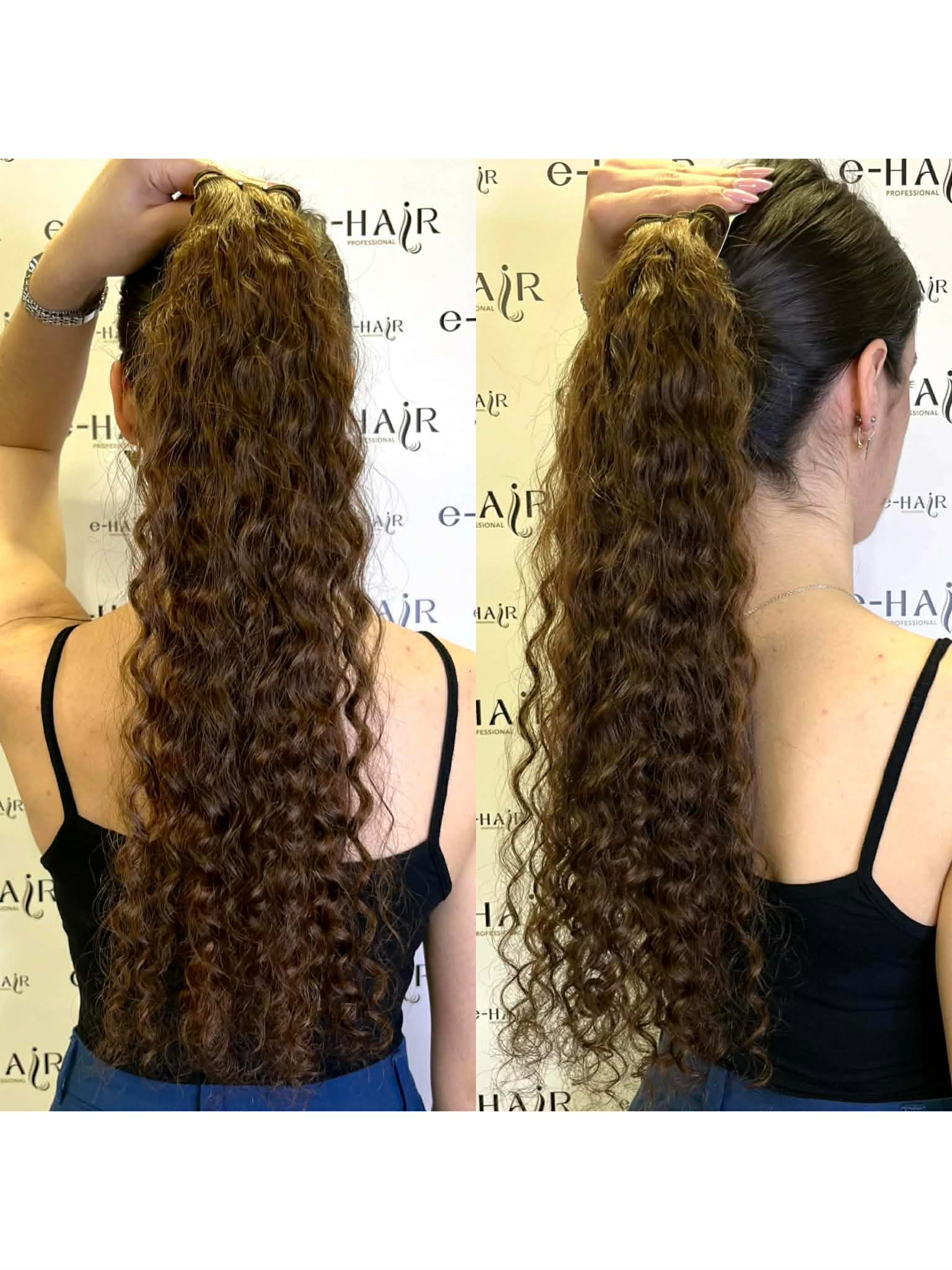 Αλογοουρά Φυσική Russian Hair Gold Line Deep Wave 50-55cm 4#
