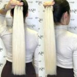 Αλογοουρά Φυσική Russian Hair Gold Line 55cm Pearl White#