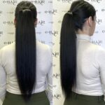 Αλογοουρά ponytail φυσικά μαλλιά bronze line 55-60cm 1b# Natural Black